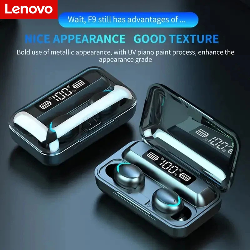 Earphones - Słuchawki bezprzewodowe Bluetooth Lenovo F9 -