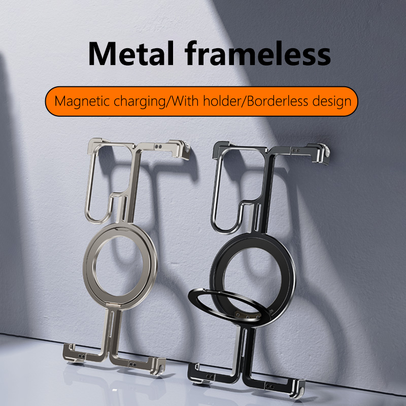 Metal Bumper Aluminum Frame Case - Metalowe bezramkowe etui magnetyczne na telefon