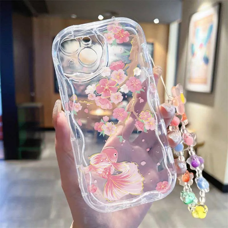 Etui z uroczym uśmiechem, moty – Cute Cartoon Wrist Strap Silicone Case recenzja i cena