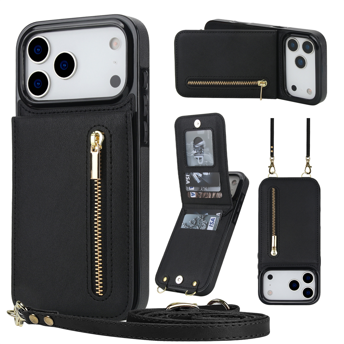 Skórzane etui na telefon z por – Leather Wallet Card Holder Phone Cover recenzja i cena